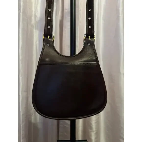 Vintage Coach 9988 Dark Mahogany Crescent Saddle Crossbody Made in / USA - Picture 6 of 14